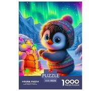 Pingouin 1000 Pièces Puzzle pour Adultes Jeux De Défi Familial Puzzle Anti-Stress Entraîner La Mémoire du Cerveau Cadeaux pour Adultes 38x26cm/1000pcs
