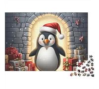Pingouin 1000 Pièces Xmas Arch Pingouin Puzzle pour Adultes Carton sans Odeur Anti-Stress Détente pour Couples pour Collectionner Livraison Rapide 70x50cm/1000pcs