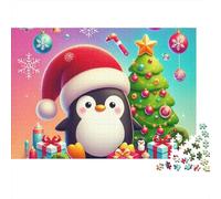 Pingouin 1000 Pièces Xmas Pingouin Puzzle pour Adultes Carton sans Odeur Anti-Stress Détente pour Débutants pour Cadeaux De Remerciement 70x50cm/1000pcs