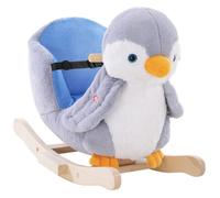 Pingouin à bascule cheval à bascule pour enfants HOMCOM jouet à bascule bébé +18 mois musique, poignées et ceinture de sécurité