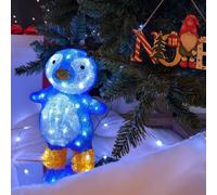 Pingouin acrylique lumineux déco de noël