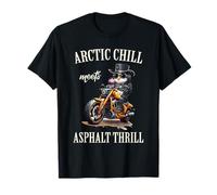 Pingouin amusant de moto avec glace T-Shirt