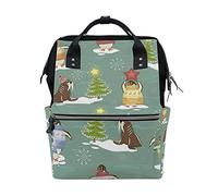 Pingouin Animaux Marins Sac à Langer Sac à Dos Grande Capacité Multifonction Sac à Couches pour Voyage Maman Femme Papa
