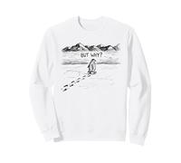 Pingouin attentionné « But Why ? » Dessiné à la Main Sweatshirt