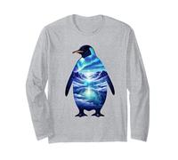 Pingouin Aurore boréale regardant Les Pingouins Amoureux des Pingouins Manche Longue