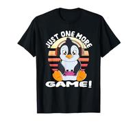 Pingouin avec casque Gamer Pingouin Just One More T-Shirt