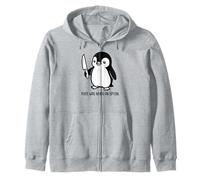 Pingouin avec Couteau La Paix n'a jamais été Une Option Meme drôle Sweat à Capuche