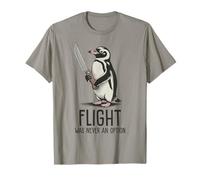 Pingouin avec Couteau vol n'a jamais été Une Option drôle Meme T-Shirt