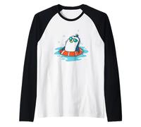 Pingouin baignant avec Cerceau de Natation Manche Raglan