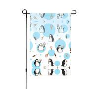 Pingouin Ballon Flocon de neige Drapeaux de jardin saisonniers double face 30,5 x 45,7 cm à l'extérieur Décoration de Pâques St Patrick