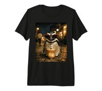 Pingouin Buvant du café glacé Animal Amusant T-Shirt Haut de Gamme