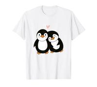 Pingouin d'amour T-Shirt Graphique avec Valeur, Homme, Blanc, XL