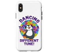 Pingouin Dansant à Une Autre Chanson de l'Autisme Coque pour iPhone X/XS