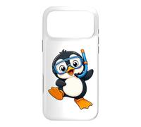 Pingouin de Dessin animé Mignon été et plongée dans l'eau Coque pour iPhone 17 Pro Max