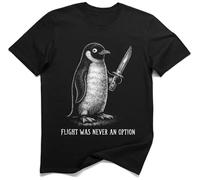 Pingouin Drôle avec Couteau Le Vol N’a Jamais Été Une Option T-Shirt