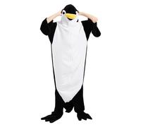 Pingouin en peluche Onesie - Costumes d'animaux unisexes pour adultes, pyjama de carnaval de jeu de rôle, vêtements de nuit de mascarade d'Halloween | Vêtements de nuit d'hiver confortables, combinais