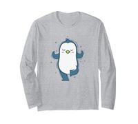 Pingouin Faisant du Yoga ou méditant l'Antarctique Manche Longue