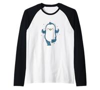 Pingouin Faisant du Yoga ou méditant l'Antarctique Manche Raglan