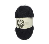 Pingouin - Pelote de Laine PINGO QUEEN de 100g - Laine à Tricoter - 90% ACRYLIQUE,10% ALPAGA - Aiguille n°5 - Couleur NOIR