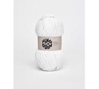 Pingouin Fil Velours 100GR à Tricoter PINGO Chenille certifié Oeko-Tex. Color : Blanc