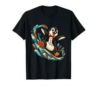 Pingouin Heureux et Courageux avec arcs de Glace ludiques T-Shirt