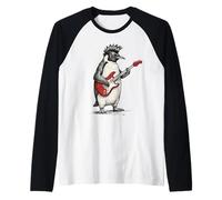 Pingouin Jouant de la Guitare Rock & Roll Pingouins Rocker Manche Raglan