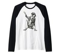 Pingouin Jouant de la Guitare Rock & Roll Pingouins Rocker Manche Raglan