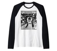 Pingouin Last Day of School Summer Break Funny Meme Selfie Manche Raglan