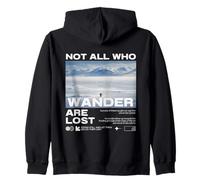 Pingouin Meme But Why Montagne Not All Who Wander are Lost Sweat à Capuche