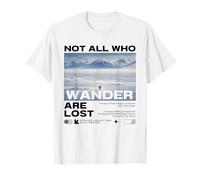 Pingouin Meme But Why Montagne Not All Who Wander are Lost T-Shirt