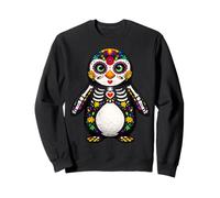 Pingouin Mexicain Sugar Skull Calavera Viva Mexico Girl Party Sweatshirt