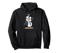 Pingouin mignon en costume et casquette - style cartoon Sweat à Capuche