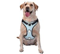 Pingouin Mignon et Neige imprimé,Harnais pour Animaux de Compagnie, Harnais réfléchissant réglable pour Chien,M