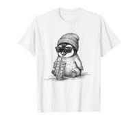 Pingouin Mignon gribouillage Bonnet café glacé T-Shirt