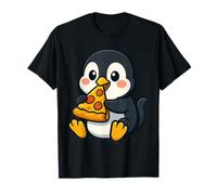Pingouin mignon profitant d'une tranche de pizza au pepperoni T-Shirt