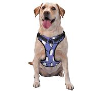 Pingouin Mignon Violet,Harnais pour Animaux de Compagnie, Harnais réfléchissant réglable pour Chien,S