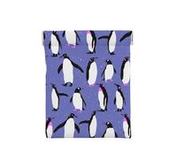 Pingouin Mignon Violet, Sac de Rangement pour Femmes, Portefeuille supérieur à Presser, Petit Porte-Monnaie, Pochette de Changement