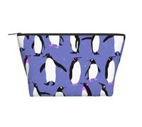 Pingouin Mignon Violet, Trousse de Toilette Trousse de Maquillage Sac à cosmétiques Trousse de Toilette de Voyage Portable