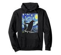Pingouin Nuit étoilée Pingouin Lover Van Gogh Pingouin Sweat à Capuche