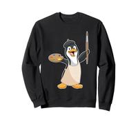 Pingouin Peintre Pinceau Peinture Sweatshirt