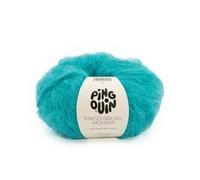 Pingouin - Pelote de Laine Pingo Brush Mohair - Laine à Tricoter - 17% LAINE,17% MOHAIR,100% ACRYLIQUE,11% POLYESTER - Aiguille n°6 - Couleur VERT MENTHE