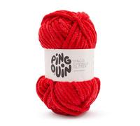 Pingouin - Pelote de Laine Pingo Chenille Glitter - Laine à Crocheter et à Tricoter - 100% POLYESTER - Aiguille n°7 - Couleur ROUGE