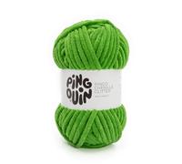 Pingouin - Pelote de Laine Pingo Chenille Glitter - Laine à Tricoter - 100% POLYESTER - Aiguille n°7 - Couleur VERT TORTUE