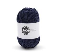 Pingouin - Pelote de Laine Pingo Chenille - Laine à Crocheter et à Tricoter - 100% POLYESTER - Aiguille n°6 - Couleur BLEU