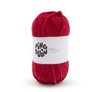 Pingouin - Pelote de Laine Pingo Chenille - Laine à Crocheter et à Tricoter - 100% POLYESTER - Aiguille n°6 - Couleur ROUGE