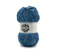 Pingouin - Pelote de Laine Pingo Chenille - Laine à Crocheter et à Tricoter - 100% POLYESTER - Aiguille n°6 - Couleur BLEU