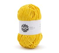 Pingouin - Pelote de Laine Pingo Chenille - Laine à Crocheter et à Tricoter - 100% POLYESTER - Aiguille n°6 - Couleur JAUNE