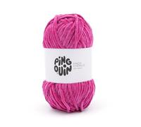 Pingouin - Pelote de Laine PINGO Chenille - Laine à Tricoter - 100% Polyester - Aiguille n°6 - Couleur Fucshia Pink