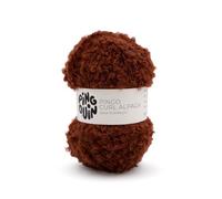 Pingouin - Pelote de Laine Pingo Curl Alpaga - Laine à Tricoter - 10% alpaga,16% Laine,54% Acrylique,20% Polyester - Aiguille n°6 - Couleur Noisette