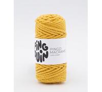 Pingouin - Pelote de Laine Pingo Macrame - Laine à Crocheter et à Tricoter - 60% COTON,36% POLYESTER,4% FIBRES DIVERSES - Aiguille n°7 - Couleur JAUNE